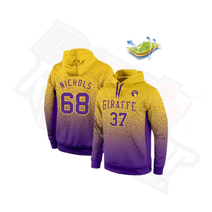 Exclusive Gold & Purple Fade Custom Stitched Sports Hoodie - Dash Racegear