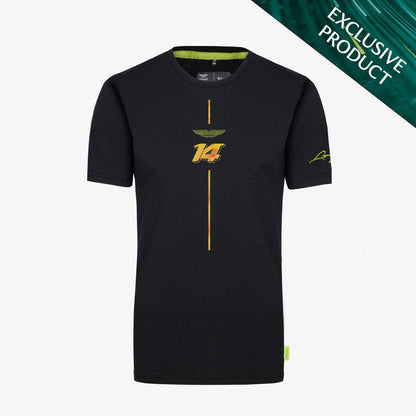 AMF1 Fernando Alonso Limited Edition T-Shirt - Black - Dash Racegear