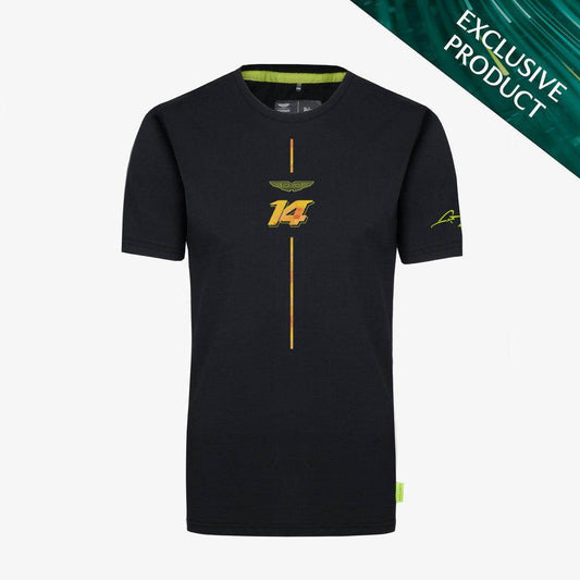 AMF1 Fernando Alonso Limited Edition T-Shirt - Black - Dash Racegear
