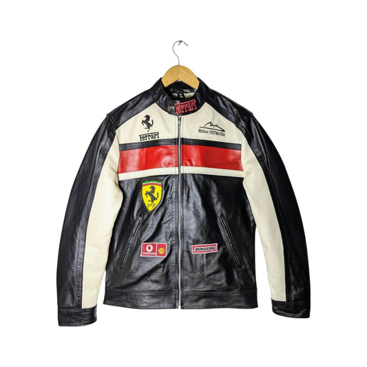 Ferrari Real Leather Unisex Racing Jacket - Dash Racegear