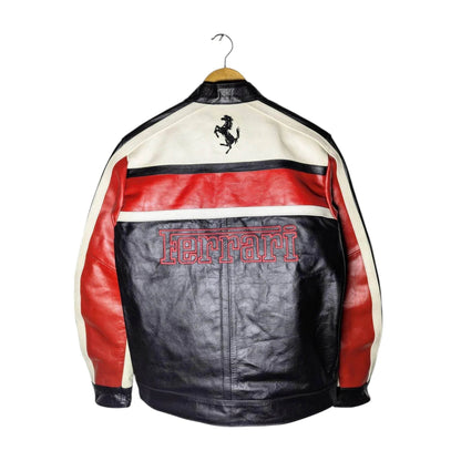 Ferrari Real Leather Unisex Racing Jacket - Dash Racegear