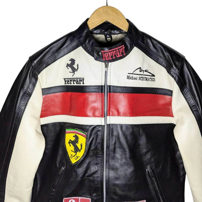Ferrari Real Leather Unisex Racing Jacket - Dash Racegear