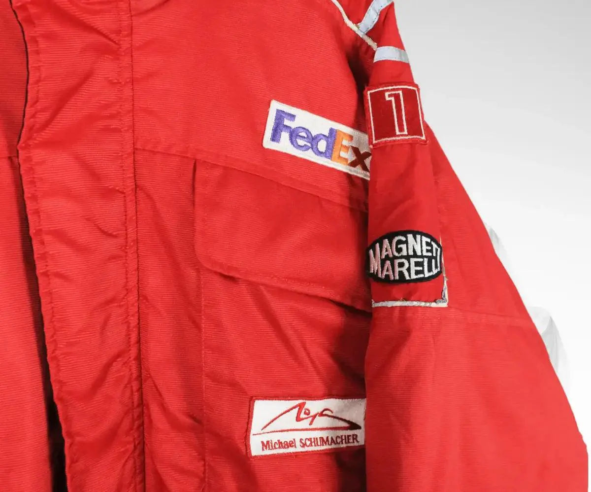 Michael Schumacher Embroidered Vintage Ferrari Shell Jacket - Dash Racegear