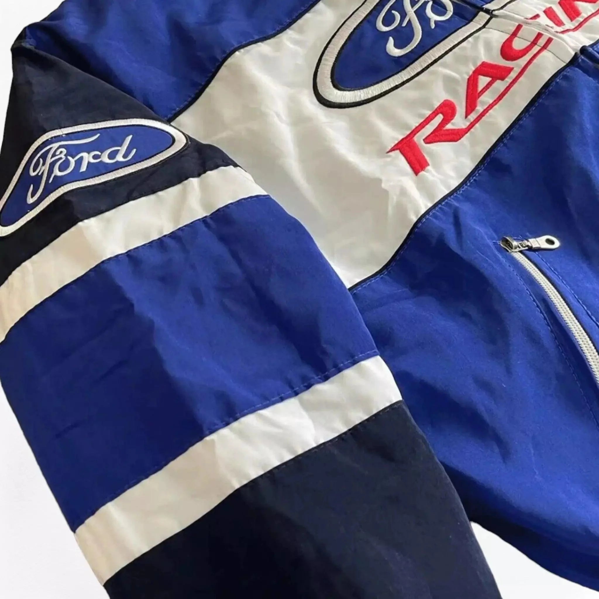Vintage Ford F1 Racing Embroidered Bomber Jacket - Dash Racegear