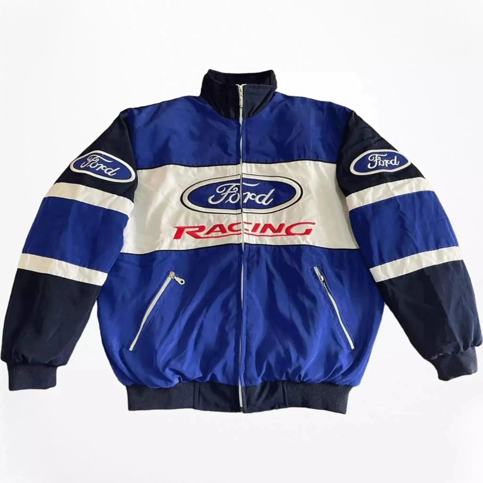 Vintage Ford F1 Racing Embroidered Bomber Jacket - Dash Racewear