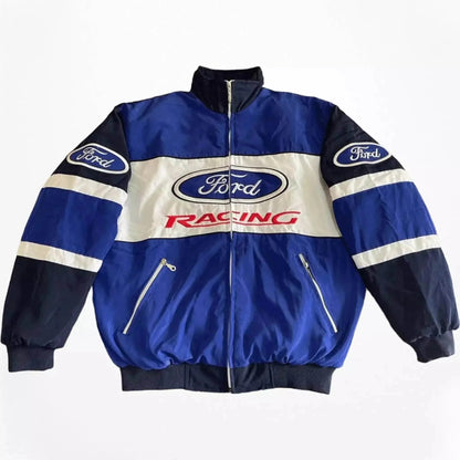 Vintage Ford F1 Racing Embroidered Bomber Jacket - Dash Racegear