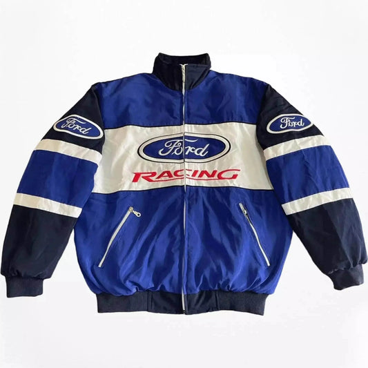 Vintage Ford F1 Racing Embroidered Bomber Jacket - Dash Racegear