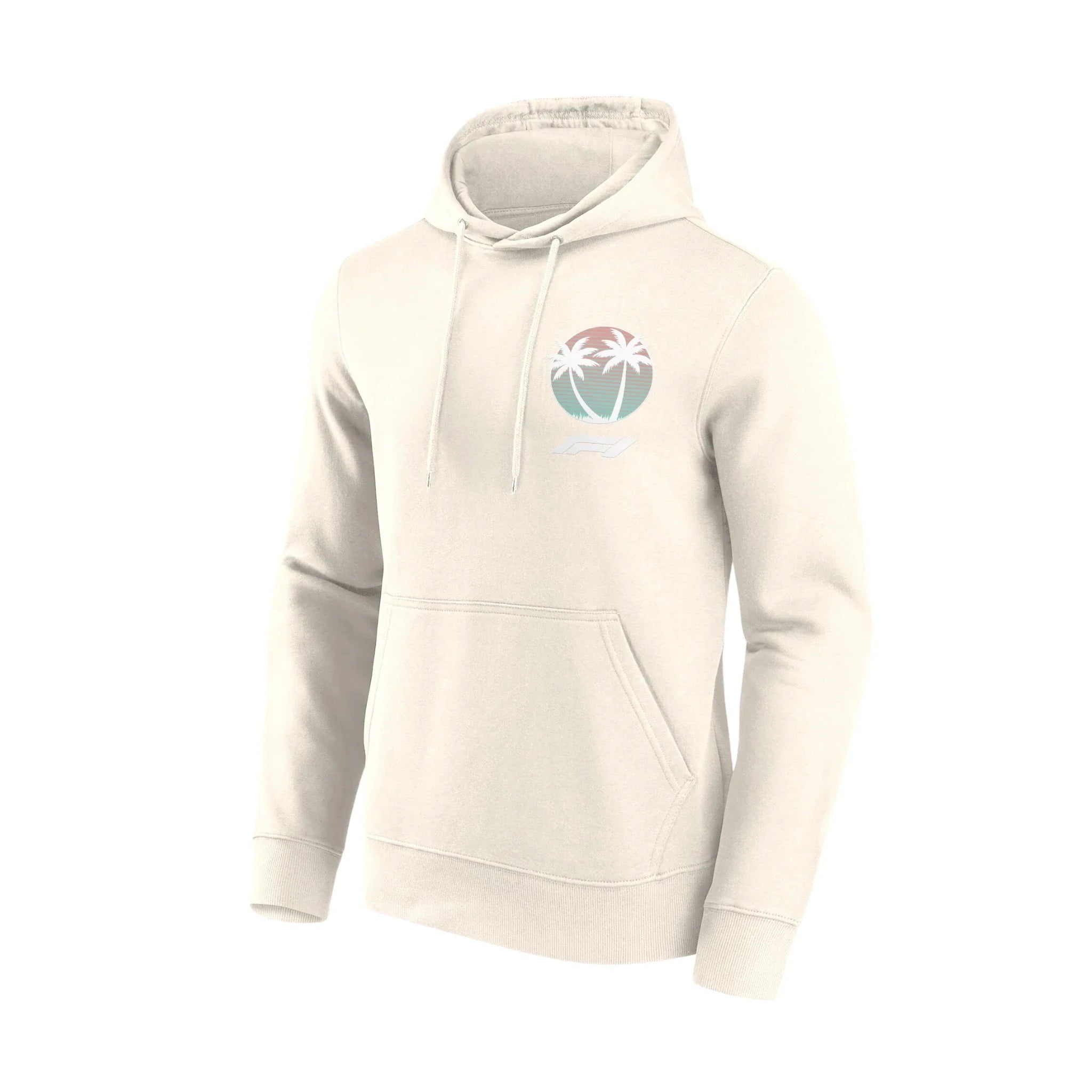 Formula 1 Beach Club Printed Graphic Hoodie Off White