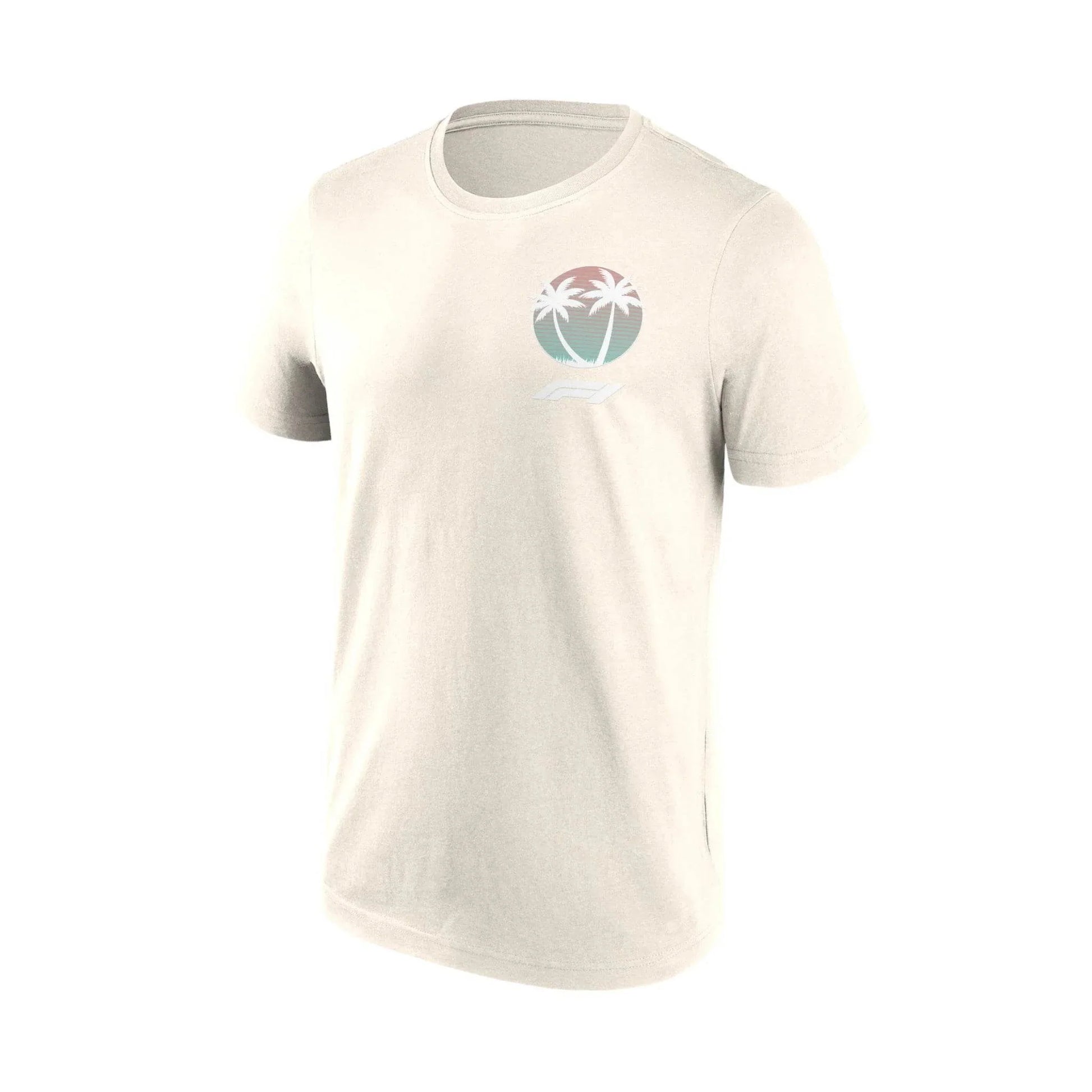 Formula 1 Beach Club Printed Graphic T-Shirt Off White - Dash Racegear