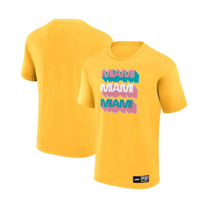 Formula 1 Miami T-Shirt Yellow - Dash Racegear