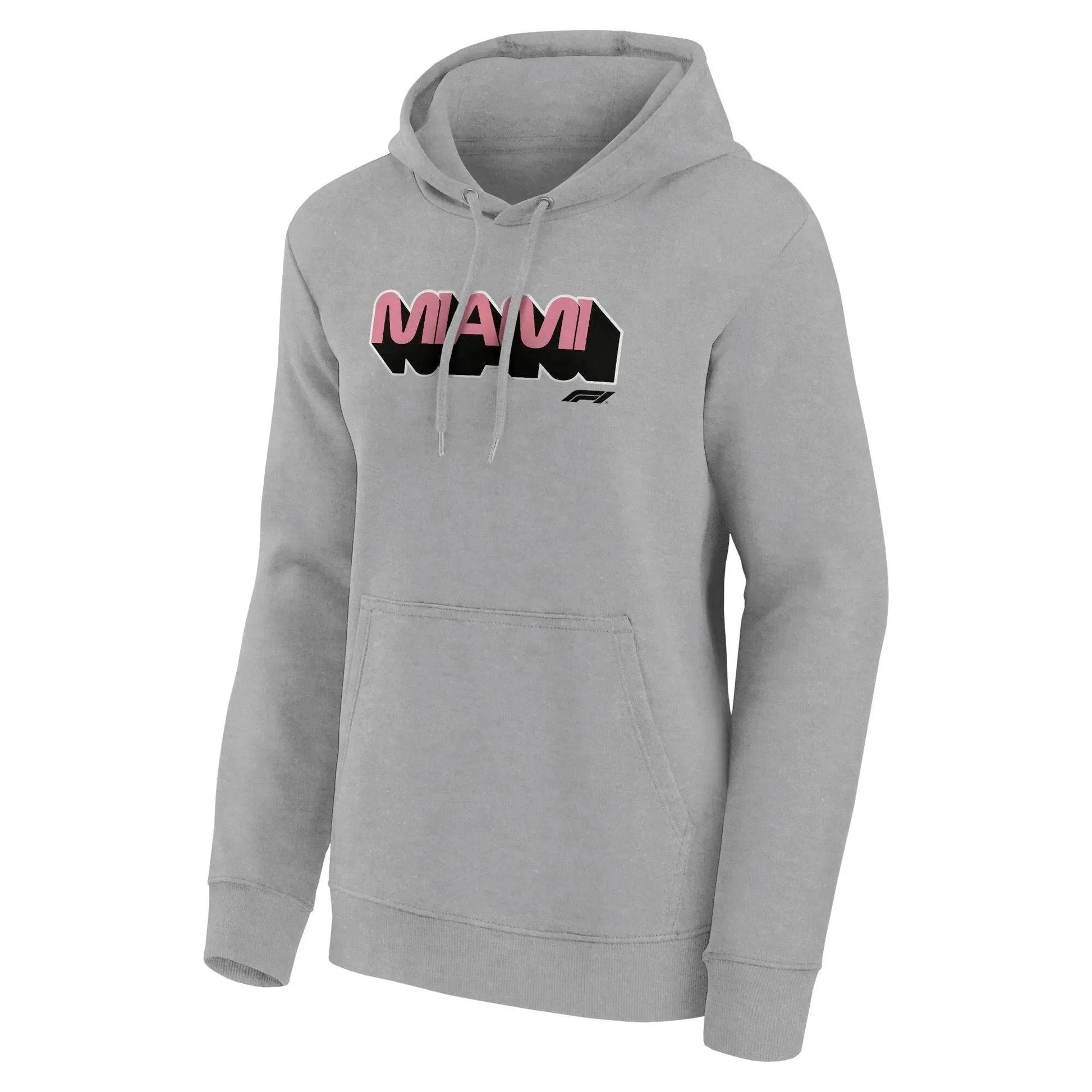 Formula 1 Miami Wordmark Graphic Crew Womens Sweatshirt Sports Grey - Dash Racegear