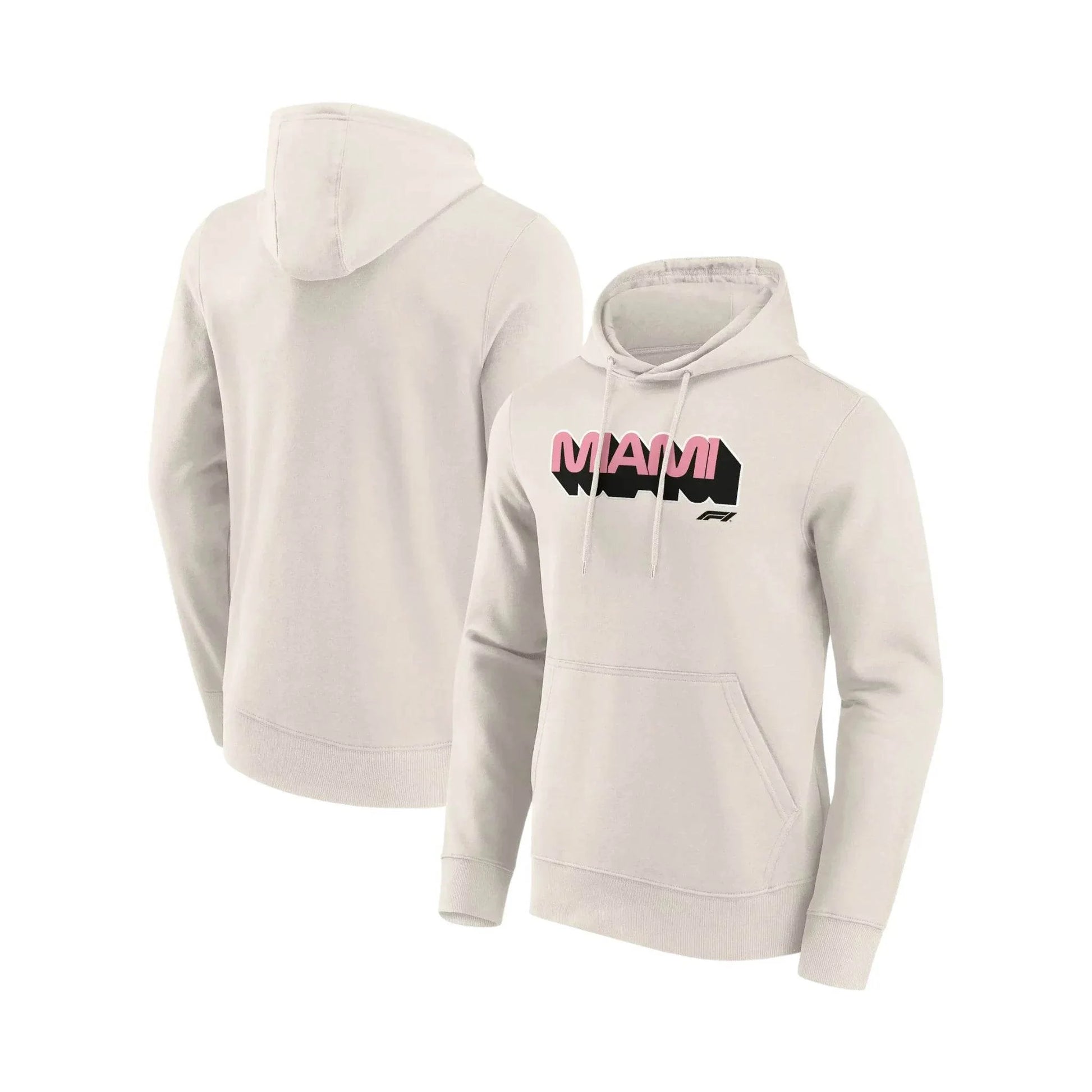 Formula 1 Miami Wordmark Graphic Hoodie Off White - Dash Racegear