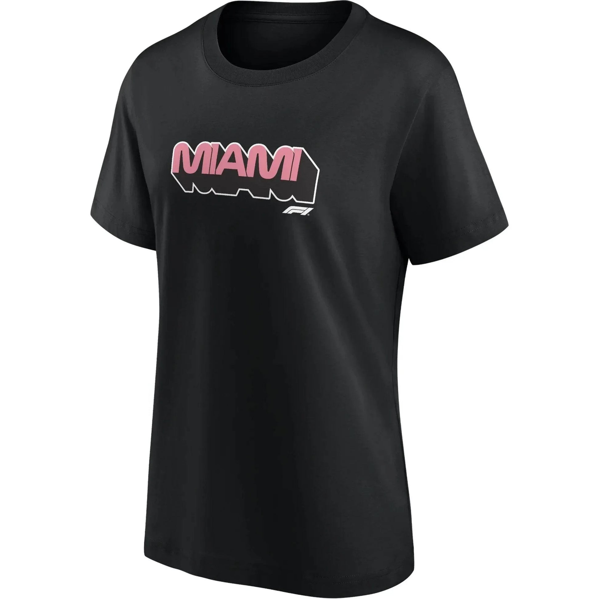 Formula 1 Miami Wordmark Graphic Womens T-Shirt Black - Dash Racegear