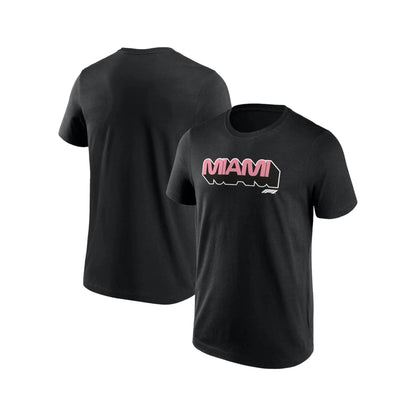 Formula 1 Miami Wordmark Graphic T-Shirt Black - Dash Racegear