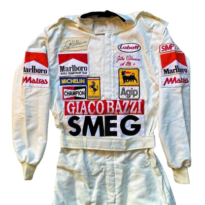 GILLES VILLENEUVE SIGNED Ferrari 1980 F1 REPLICA Race SUIT - Dash Racegear