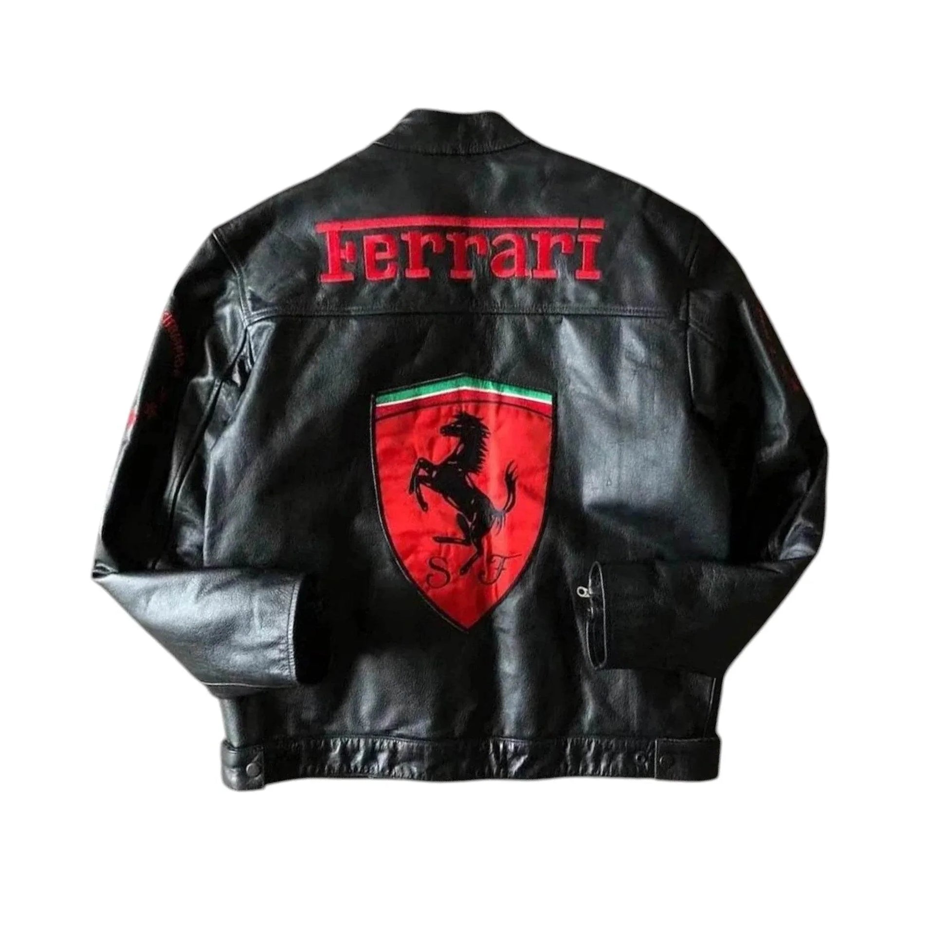 Genuine Cowhide Ferrari F1 Leather Jacket - Dash Racegear