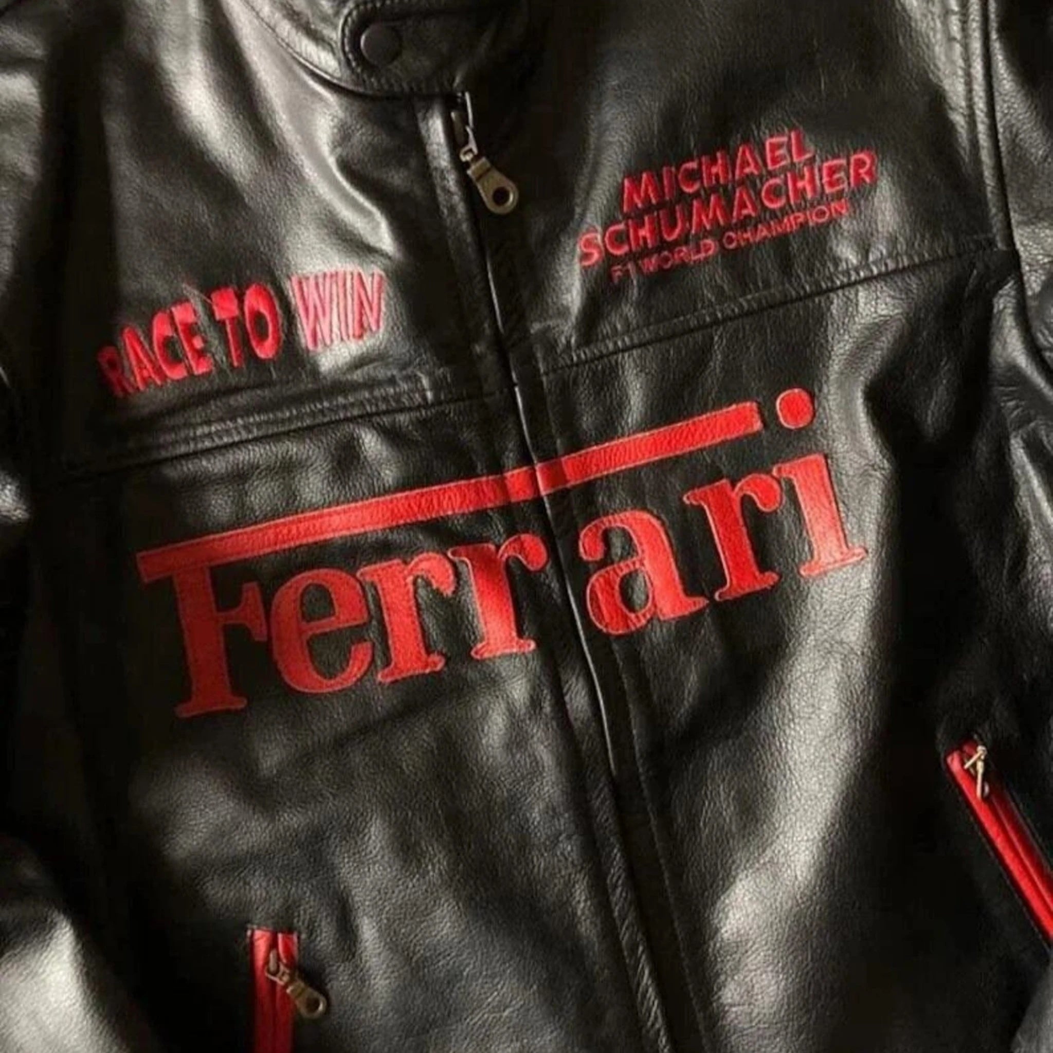 Genuine Cowhide Ferrari F1 Leather Jacket