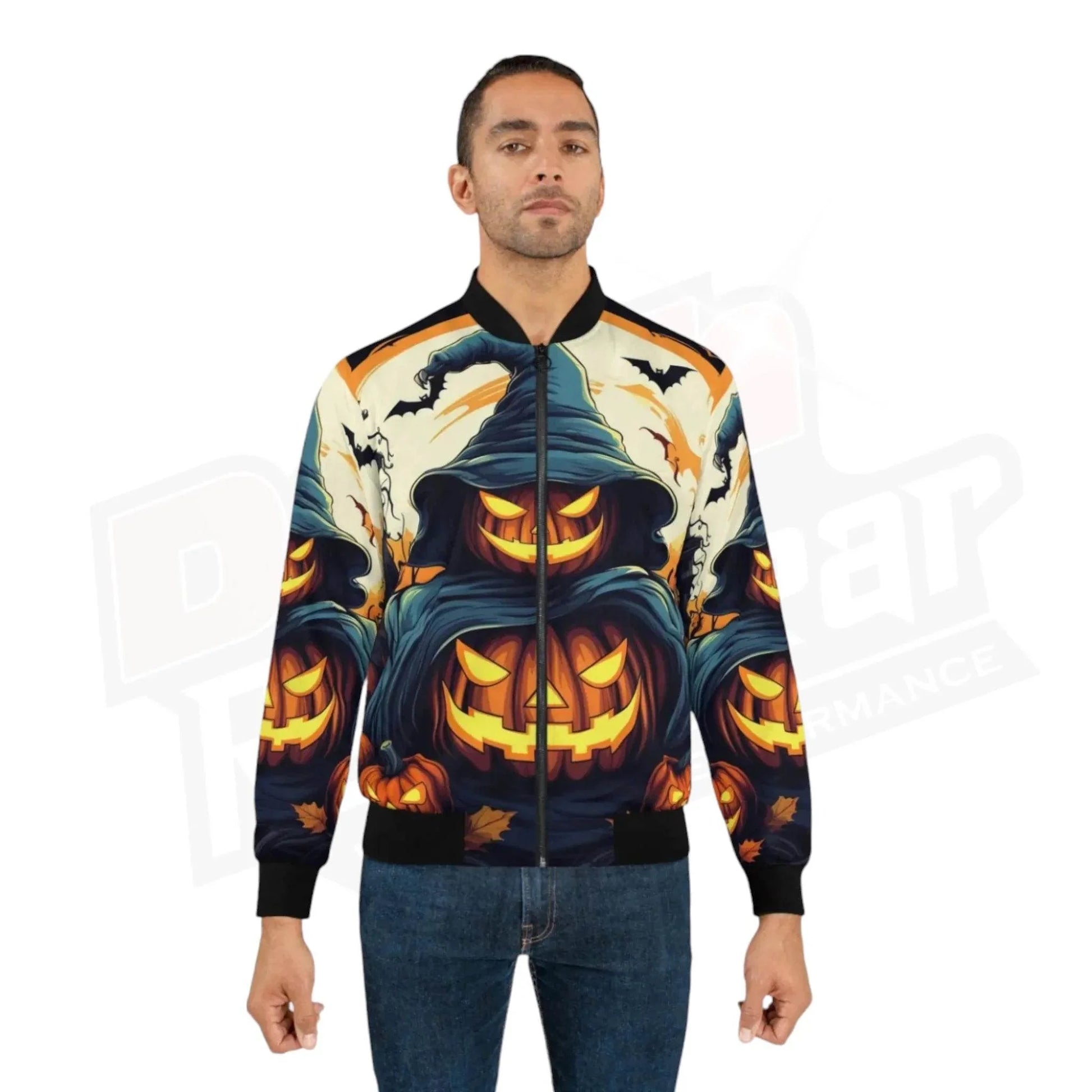 Halloween Jack O Lantern Unisex Bomber Jacket - Dash Racegear
