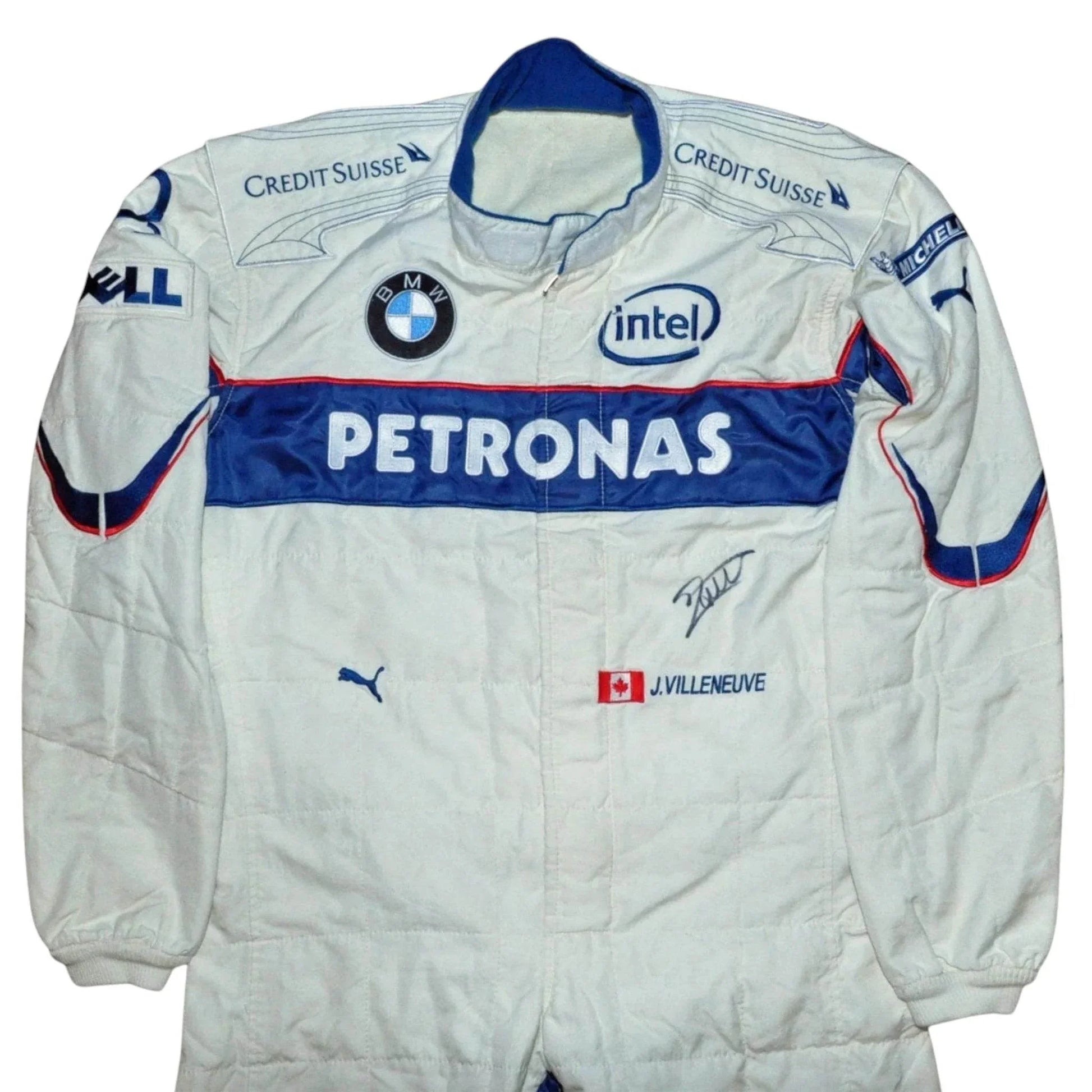 JACQUES VILLENEUVE USED & SIGNED BMW SAUBER 2006 Bahrain GP F1 Race SUIT - Dash Racegear