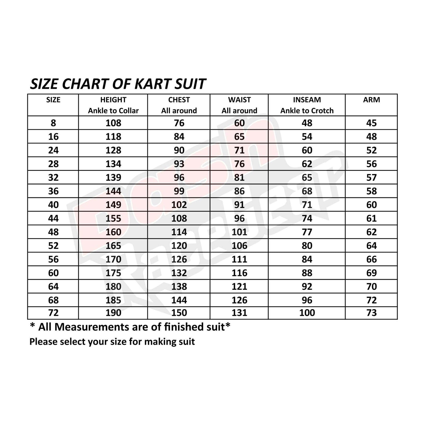 Laisure Rental Go kart Race Suit - Dash Racegear