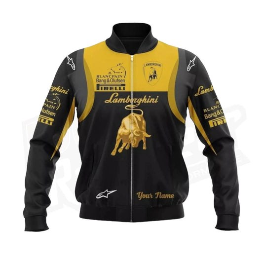 Lamborghini Over Print Custom Bomber Jacket - Dash Racegear