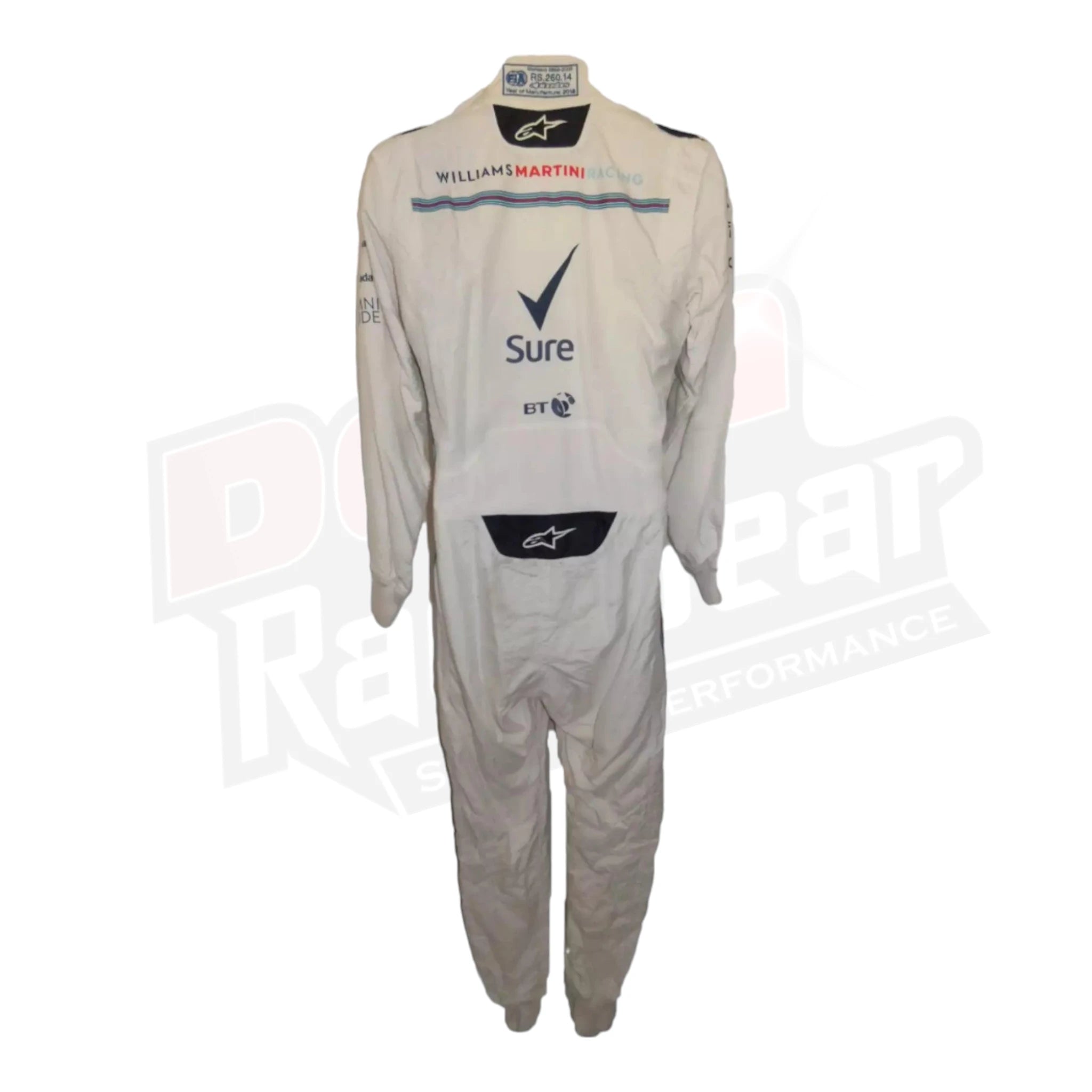 Lance Stroll Signed 2018 Williams Martini Race suit