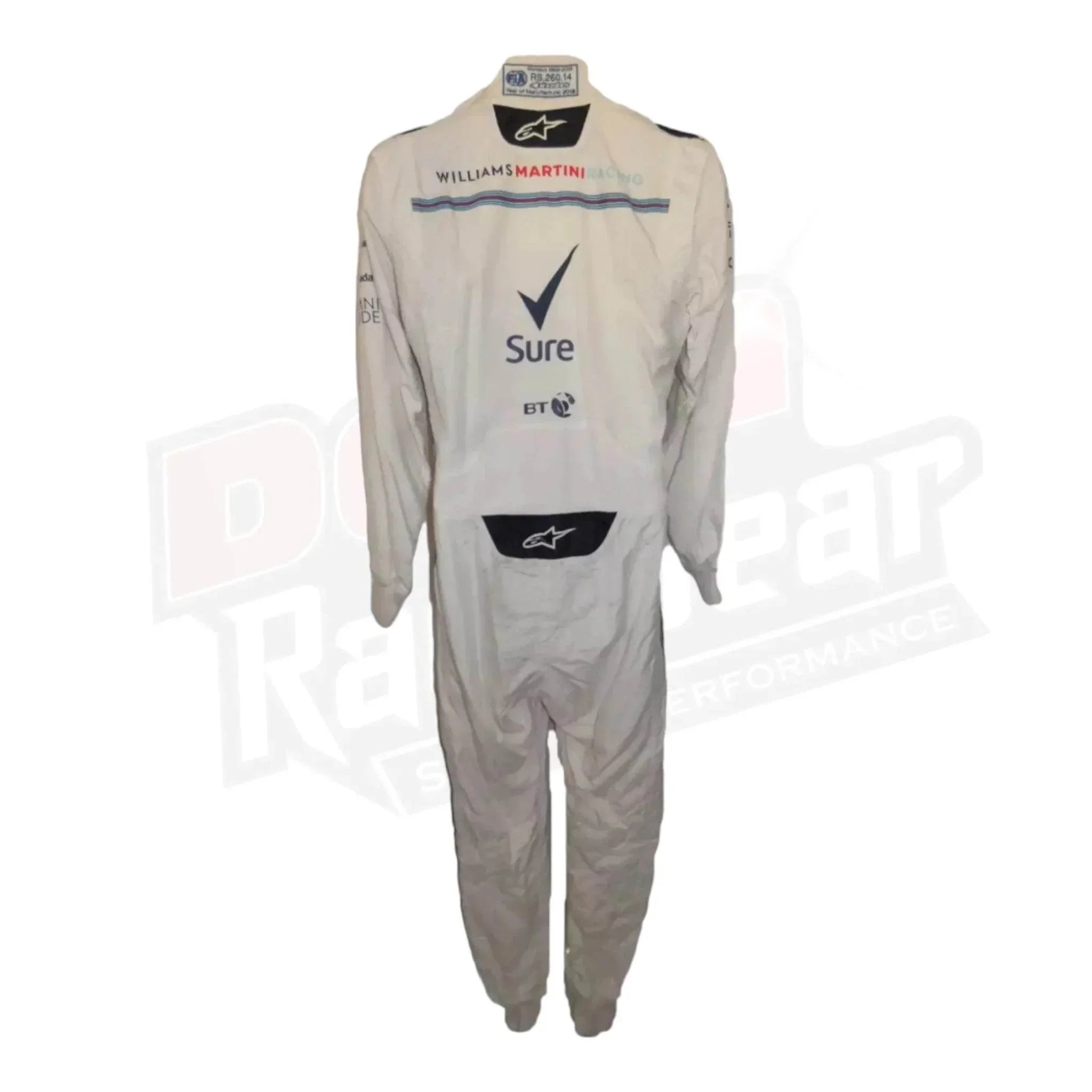 Lance Stroll Signed 2018 Williams Martini Race suit