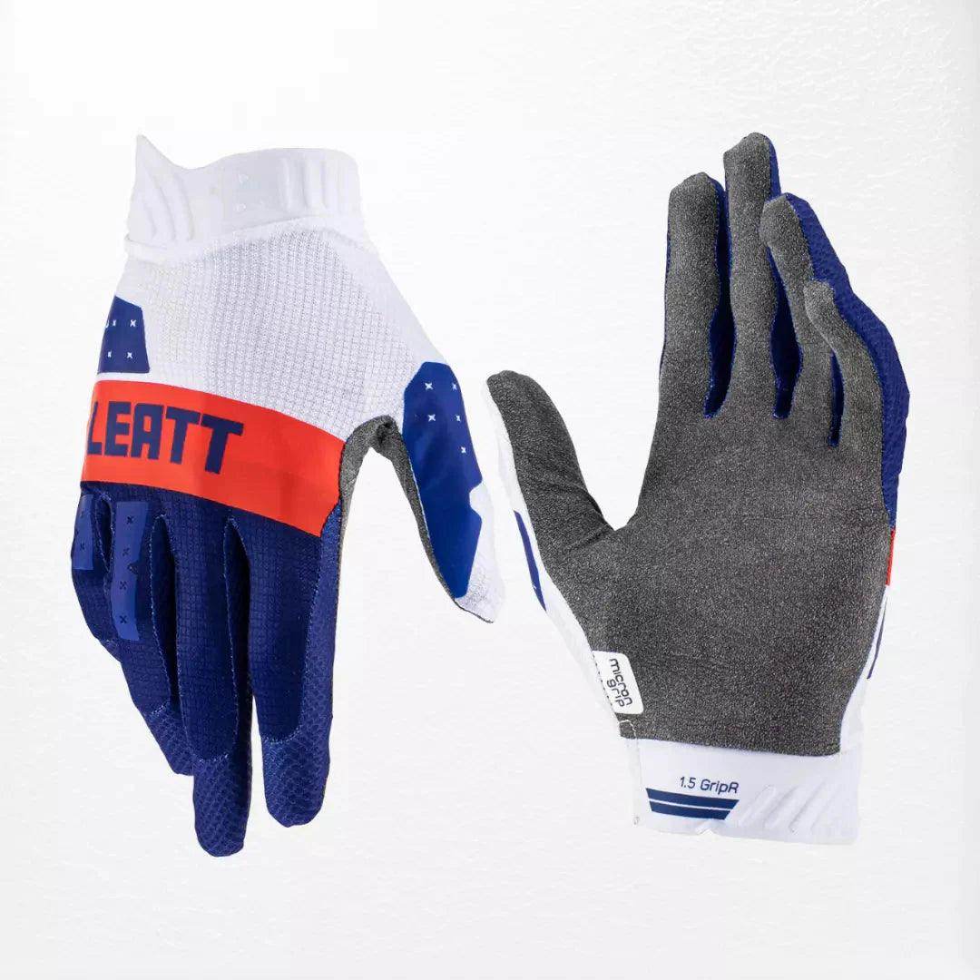 Leatt Moto 1.5 GripR MX Gloves Royal - Dash Racegear