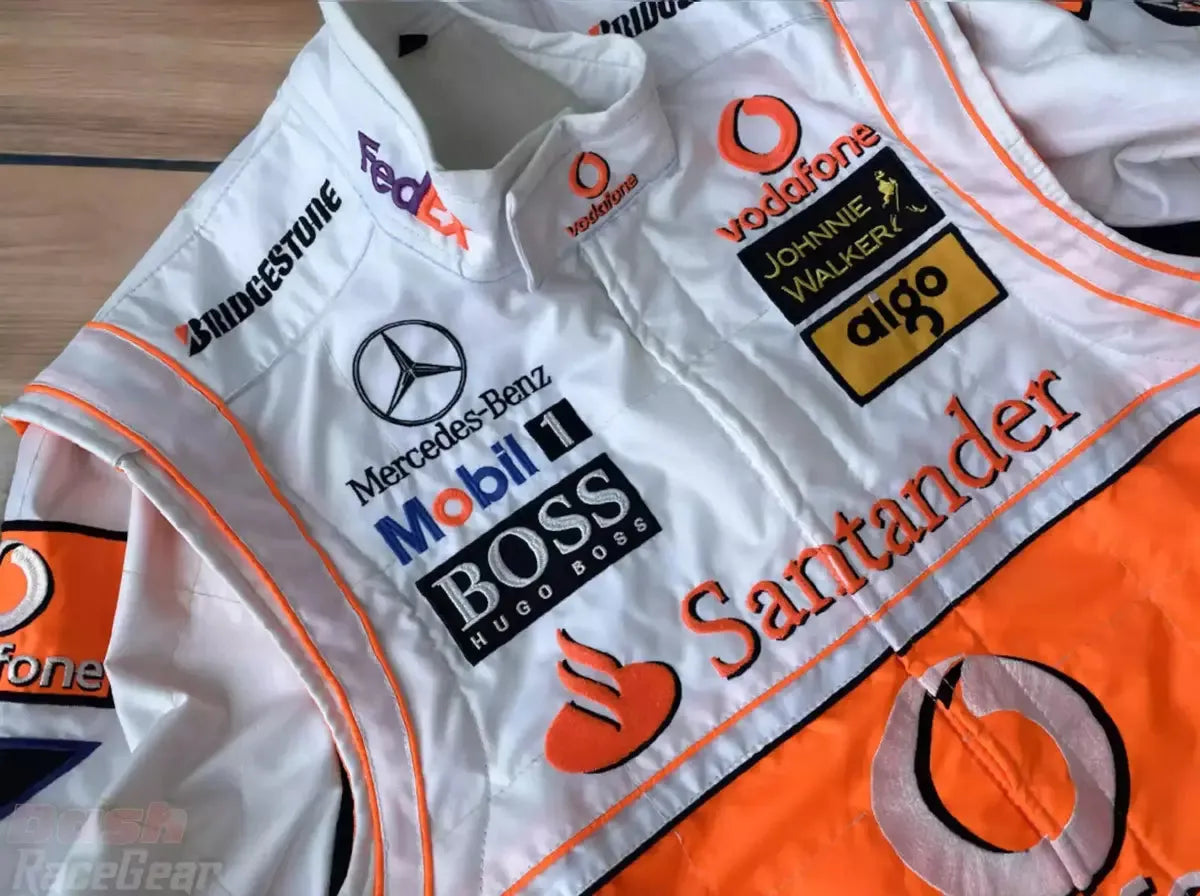Lewis Hamilton 2008 McLaren F1 Embroidered Racing Suit - Dash Racewear