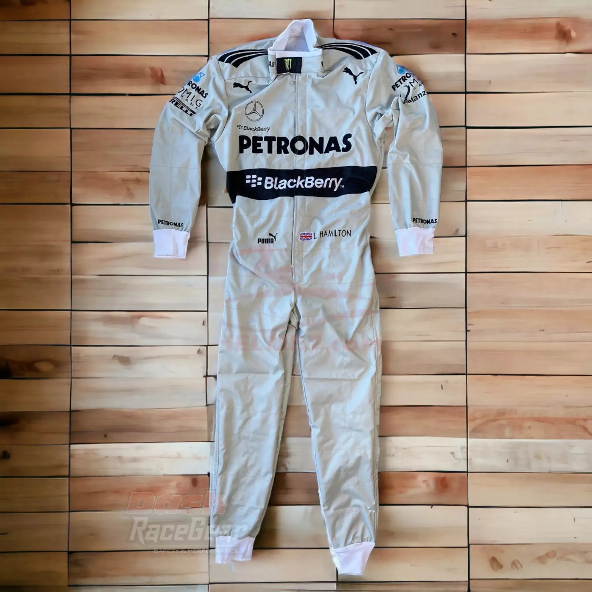 2013 Lewis Hamilton Mercedes Benz F1 Embroidered Race Suit - Dash Racewear