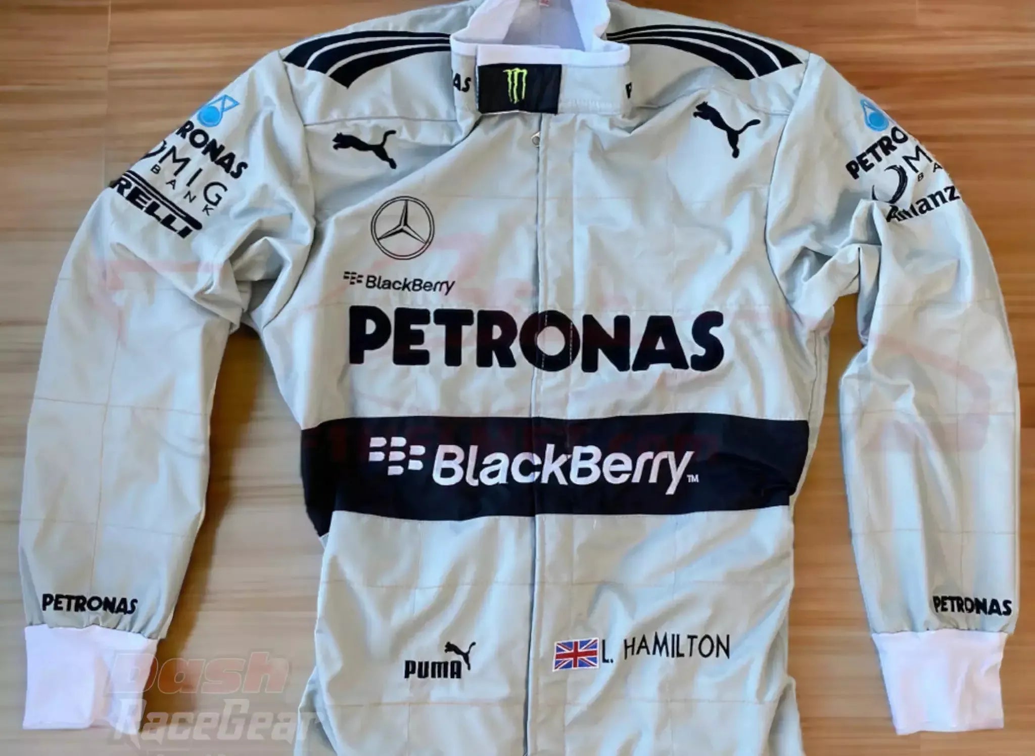 2013 Lewis Hamilton Mercedes Benz F1 Embroidered Race Suit - Dash Racewear