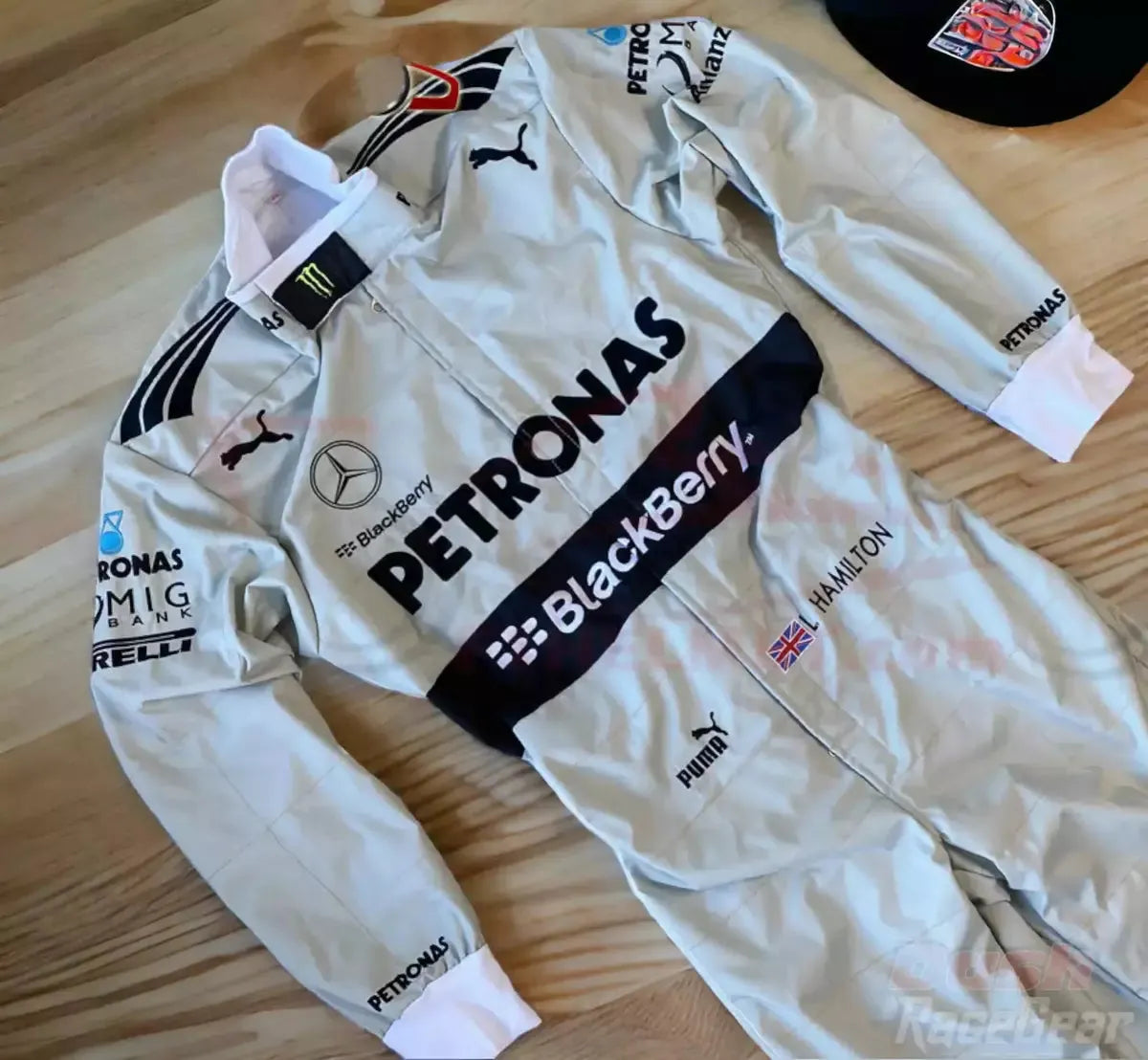 2013 Lewis Hamilton Mercedes Benz F1 Embroidered Race Suit - Dash Racewear