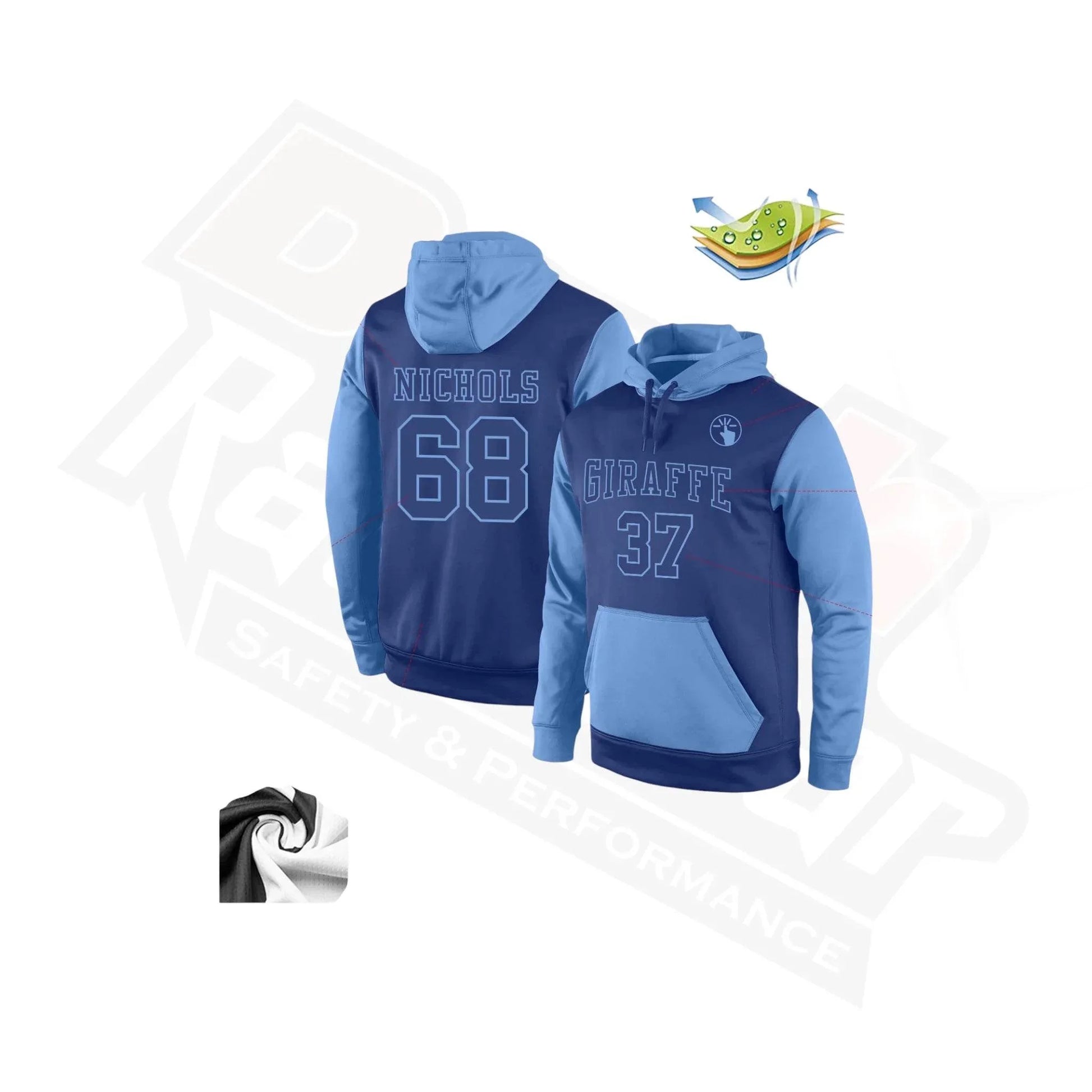 Luxury Royal-Light Blue Custom Sports Pullover Hoodie - Dash Racegear