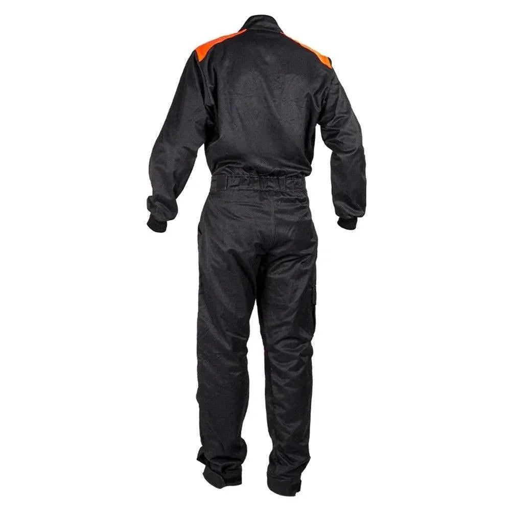 MECHANIC SUIT BLACK-FLUOR RED - Dash Racewear