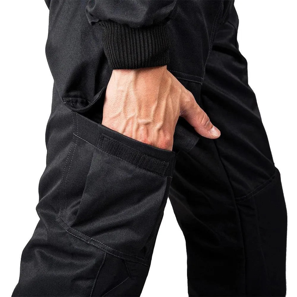 MECHANIC SUIT BLACK-FLUOR RED - Dash Racewear