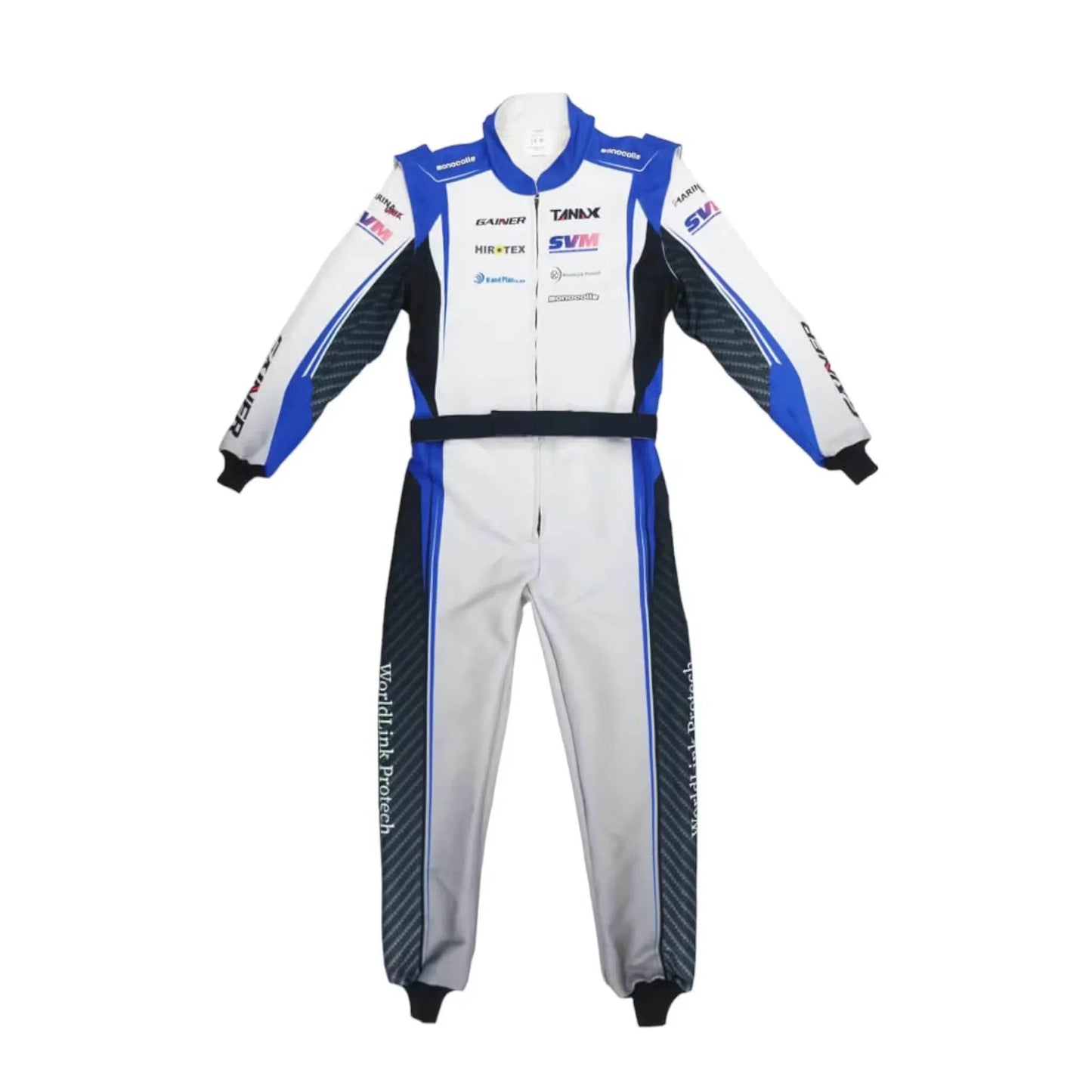 Marina Unik Carbon Blue Custom Kart Suits - Dash Racegear
