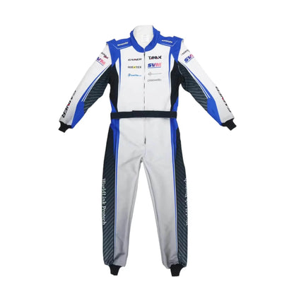 Marina Unik Carbon Blue Custom Kart Suits - Dash Racegear
