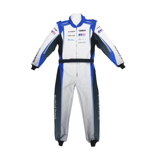 Marina Unik Carbon Blue Custom Kart Suits - Dash Racegear