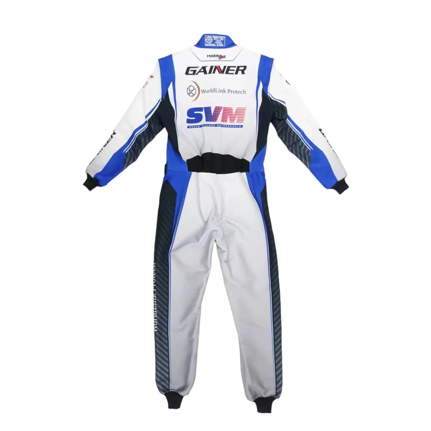 Marina Unik Carbon Blue Custom Kart Suits - Dash Racegear