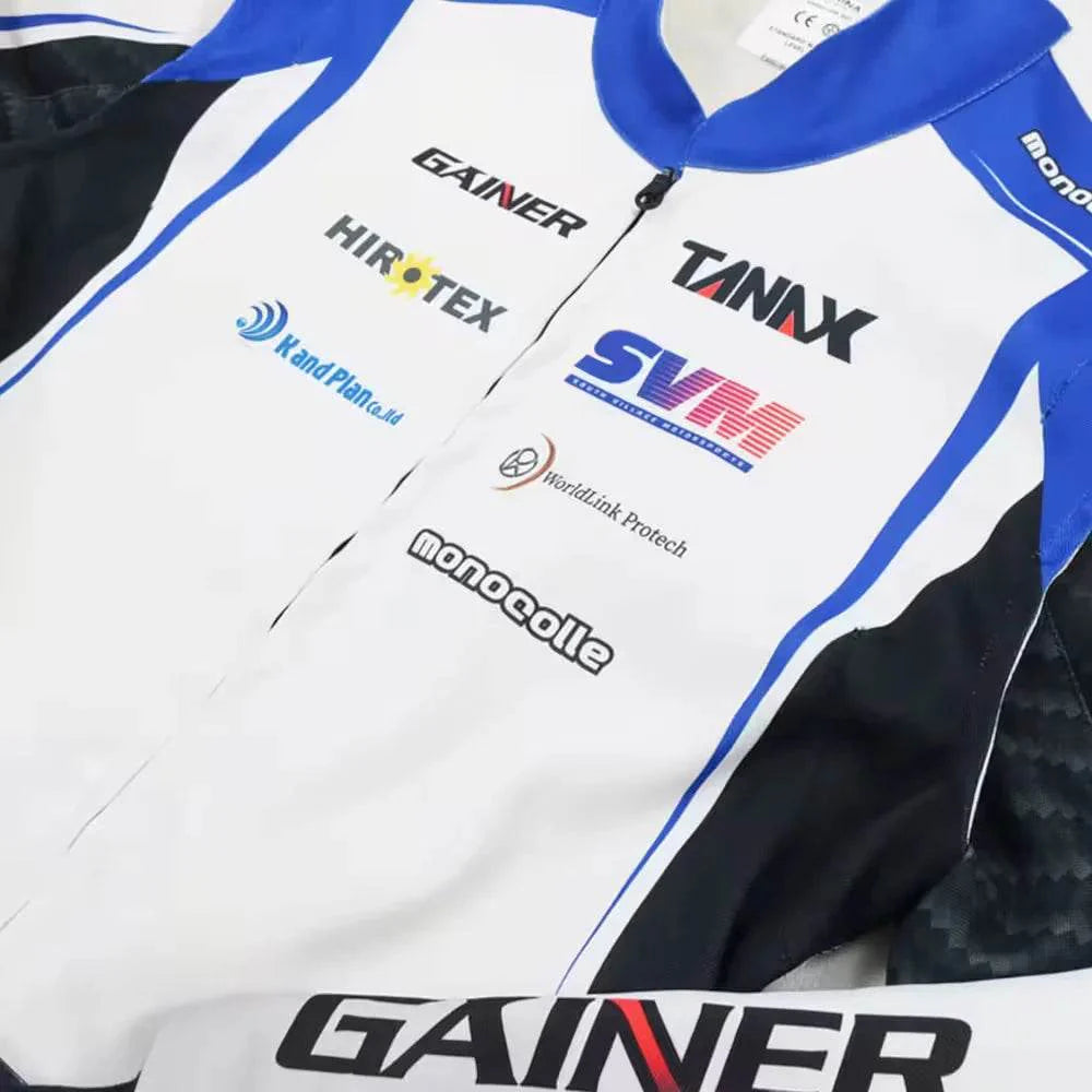 Marina Unik Carbon Blue Custom Kart Suits - Dash Racegear