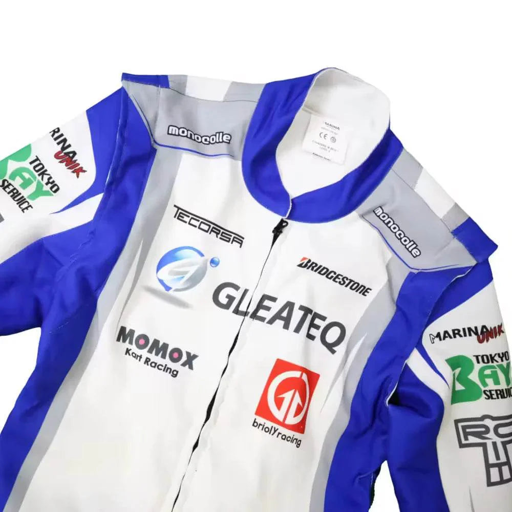 Marina Unik GLEATEQ White Kart Racing Suits - Dash Racegear