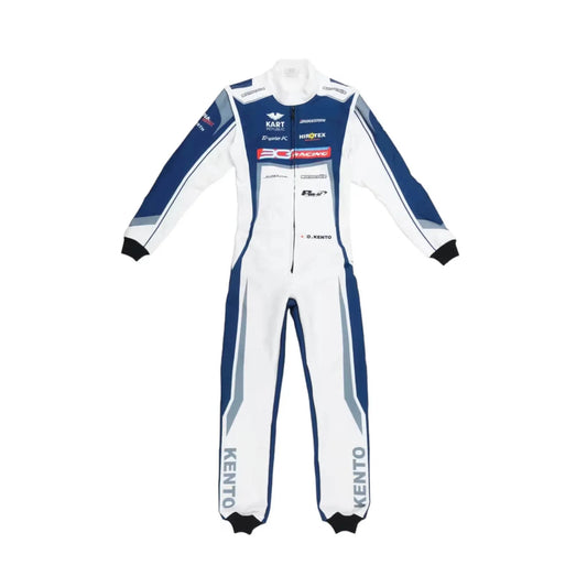 Marina Unik Kento White Racing Kart Suits - Dash Racegear