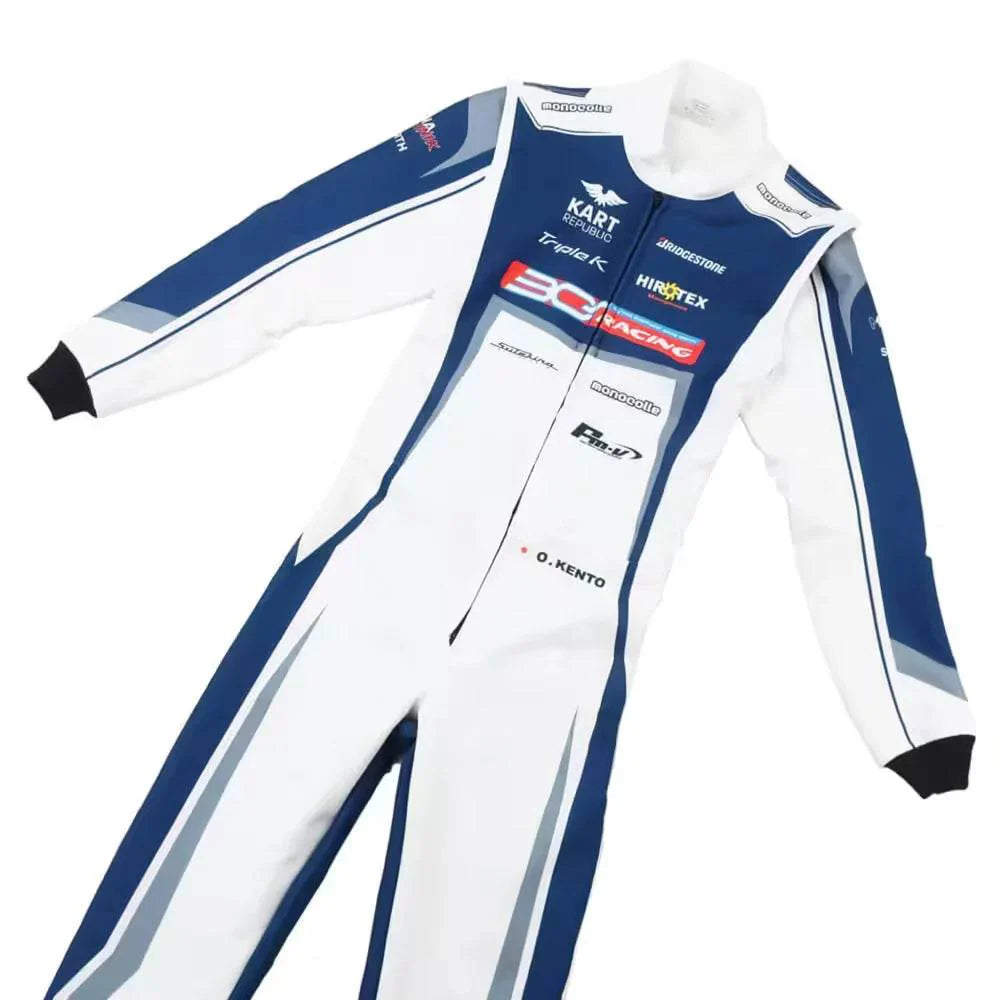 Marina Unik Kento White Racing Kart Suits - Dash Racegear
