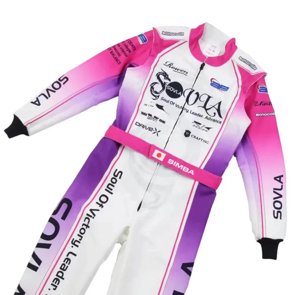 Marina Unik Sovla White Racing Kart Suits - Dash Racegear