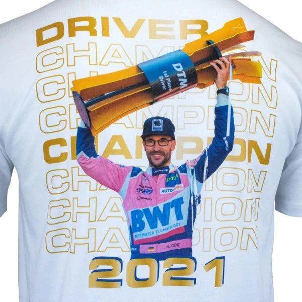 Maximilian Götz T-Shirt DTM Champion 2021 white - Dash Racegear