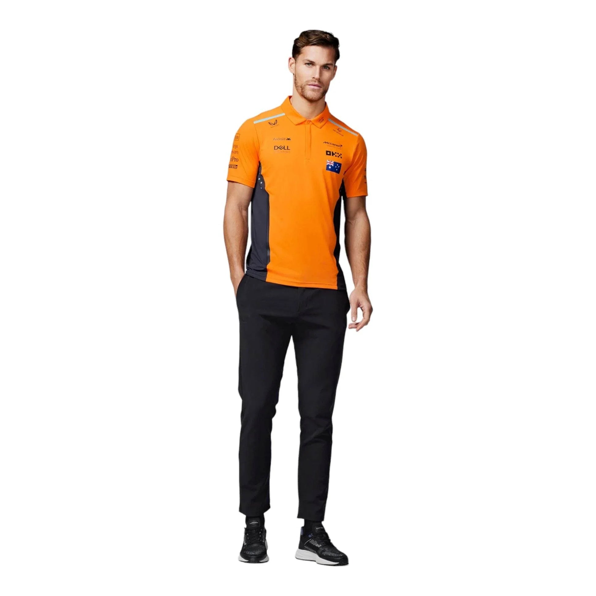 Mens Official Teamwear Polo Shirt Oscar Piastri Formula 1 - Dash Racegear