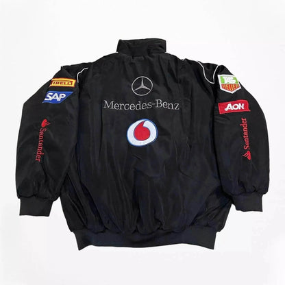 Vintage Mercedes-Benz F1 Embroidered Retro Racing Jacket - Dash Racegear
