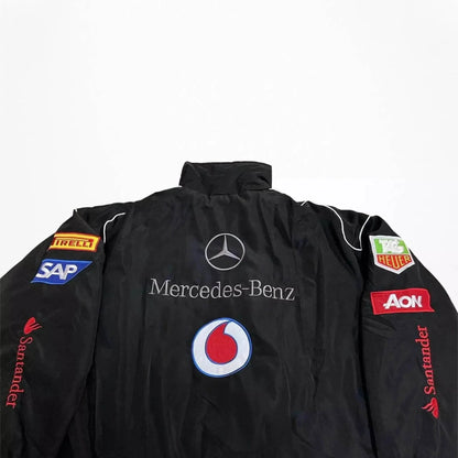 Vintage Mercedes-Benz F1 Embroidered Retro Racing Jacket - Dash Racegear