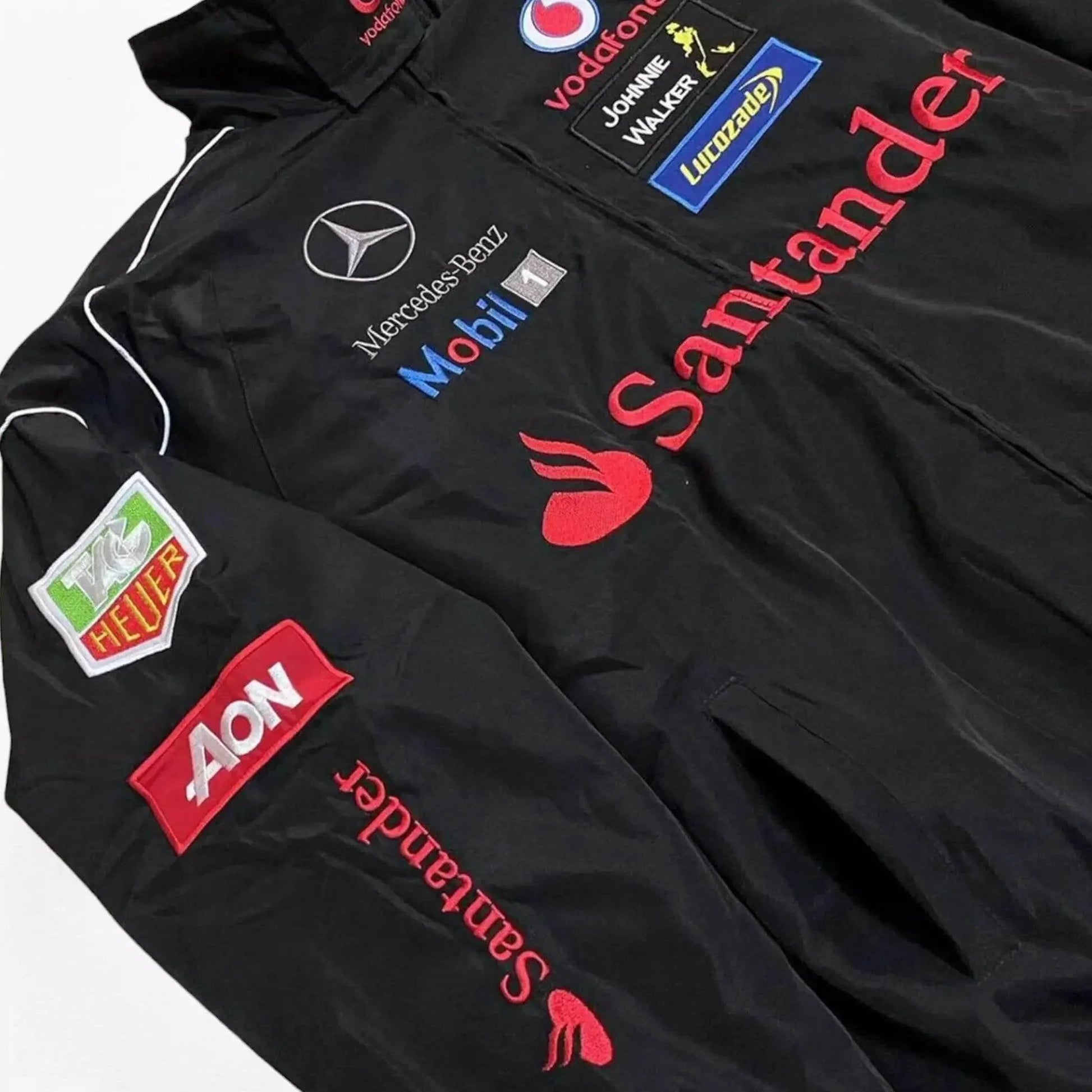 Vintage Mercedes-Benz F1 Embroidered Retro Racing Jacket - Dash Racegear
