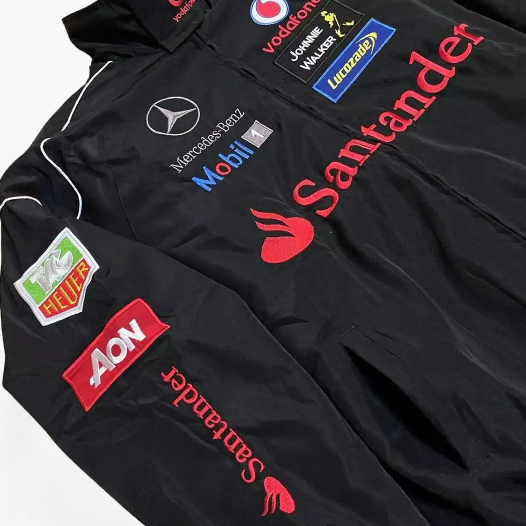 Vintage Mercedes-Benz F1 Embroidered Retro Racing Jacket - Dash Racewear